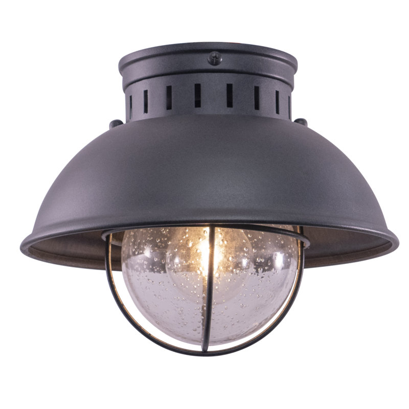 Emestine 1 - Bulb Outdoor Flush Mount, Gray