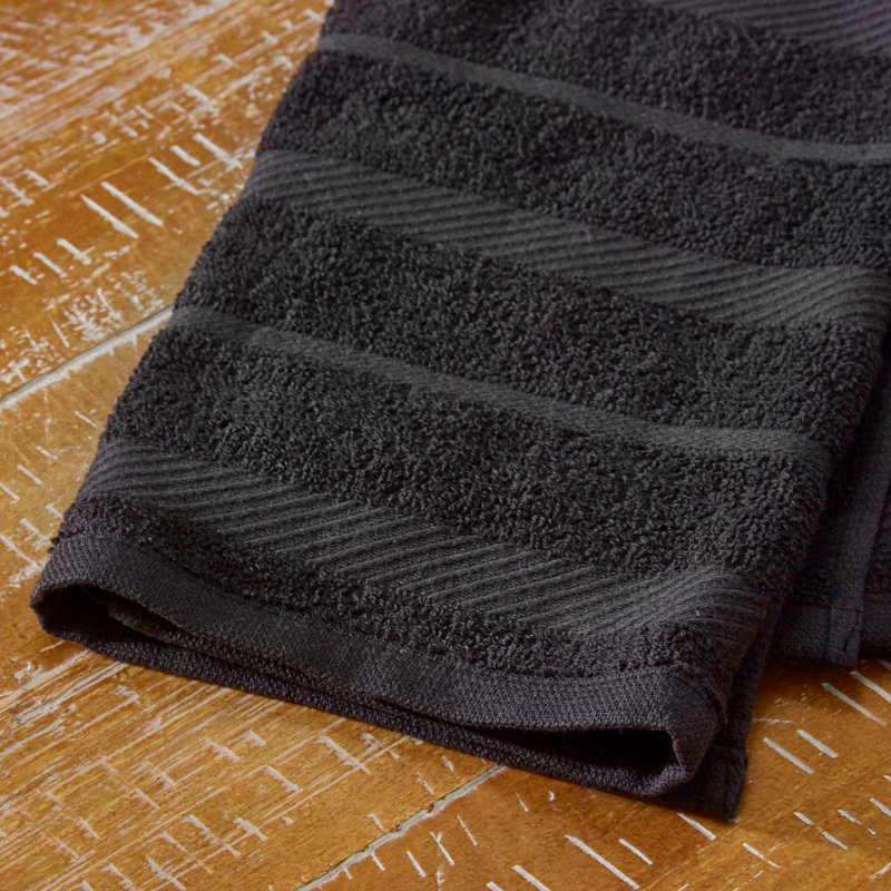 Ensemble de 4 serviettes de cuisine KitchenAid Albany, Noir