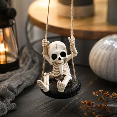 Halloween Decor Resin  Skeleton Ornament Halloween Hanging Skeleton Decor For  Tree Wall Decoration