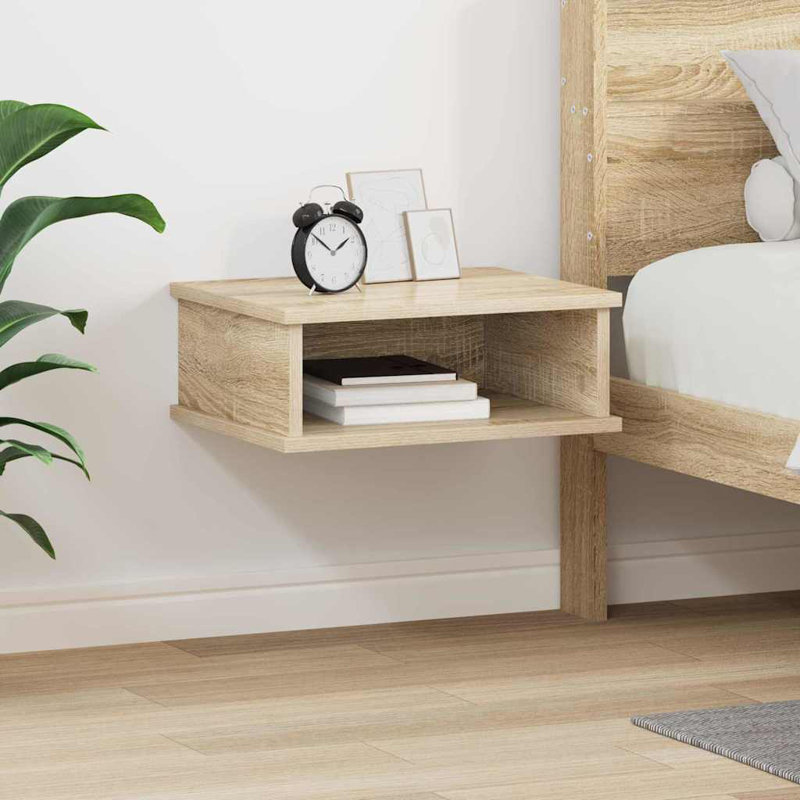 40cm W Manufactured Wood Bedside Table, Natural