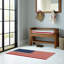 Tapis rouge contemporain en laine tissé à plat Maya Dazzling Usa