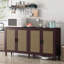 Buffet 70 "en rotin avec rangement et tablettes réglables-2066935488