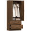 Garde-robe avec tringle, organisateur de rangement pour vêtements, noyer-924065418