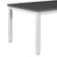 Ensemble de table à manger pour 6 personnes avec chaises rembourrées, ensemble de table de salle à manger en bois avec pieds en forme de trépied pour cuisine et salle à manger (gris et blanc)