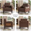 Fauteuil large en similicuir rembourré-230165343