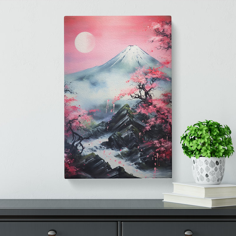 Japanese Mountains Abstract - Print, 50cm H x 35cm W x 3cm D