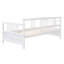 Lit de jour simple moderne en bois massif, canapé-lit multifonctionnel, structure en pin blanc avec lattes, sans sommier, rangement sous le lit