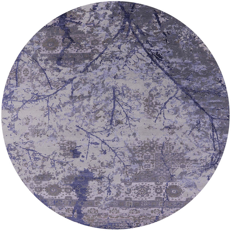 Aiyanah Abstract Indoor Rug, Round 3'
