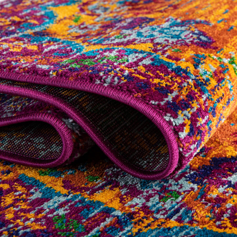 Tapis orange Calypso Orange_Unique Loom, Rectangle 5 pi 3 po x 8 pi
