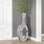 30" Crystal Glass Floor Vase Crushed Diamond Inlay Home Decor