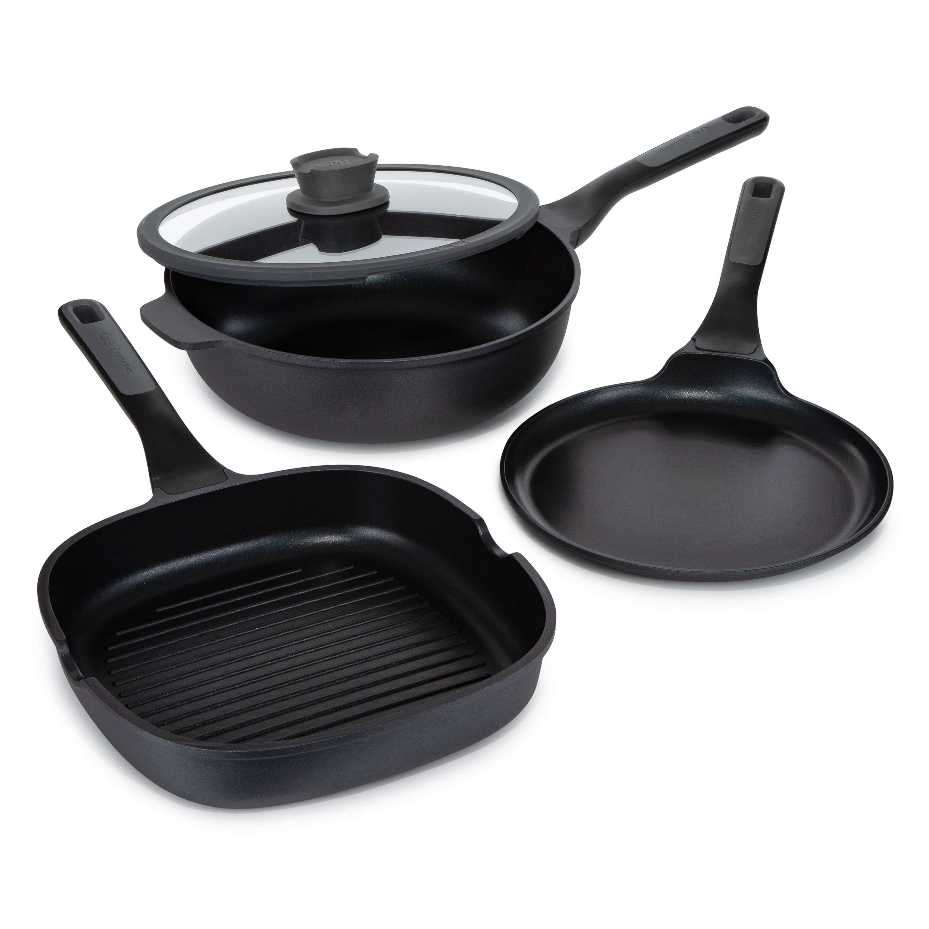 BergHOFF Forest 4pc Non-Stick Cast Aluminum Specialty Cookware Set with Glass Lid Color: Green 2224441