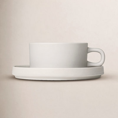 PILAR Stoneware Teacup & Saucer