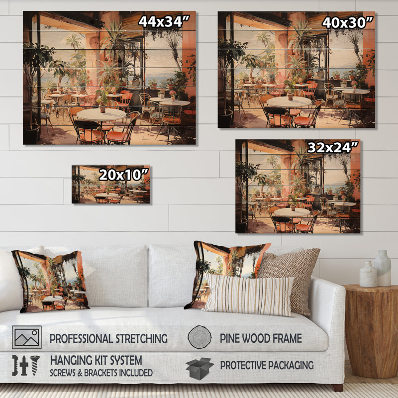 La Dolce, côte italienne VI sur bois, H 10 po x l 20 po x P 0,78 po