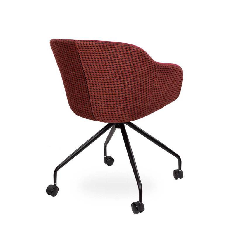 Akhill 48cm H Fabric Upholstered Armchair, Red