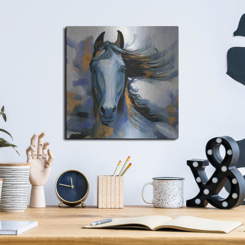 «Wild Blues» par Louise Montillio, H 12 po x l 12 po