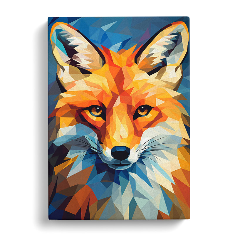 Fox Cubism No.3 - Wrapped Canvas, 60cm H x 40cm W x 3cm D