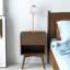 Lampe de table en velours opale blanc avec gradateur intégré