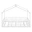 Structure de lit simple en bois avec clôture, idéale pour les enfants et les adolescents, combinant la conception d'une maisonnette et un espace de couchage confortable-456351836-456351839