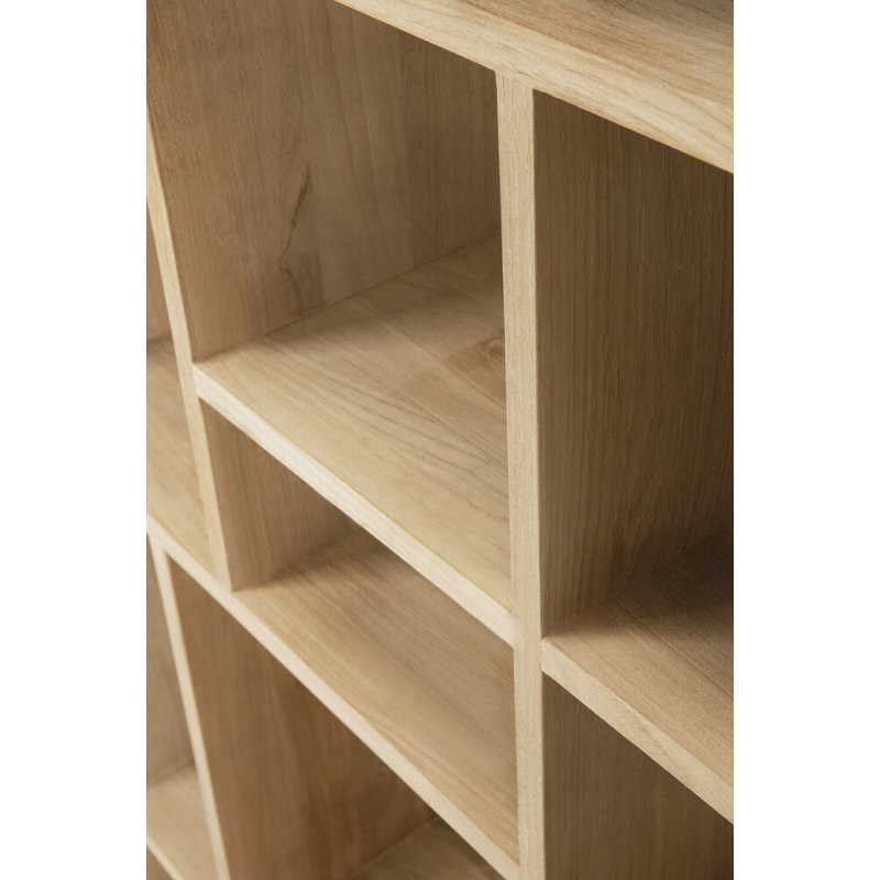 M Solid Wood Geometric Bookcase