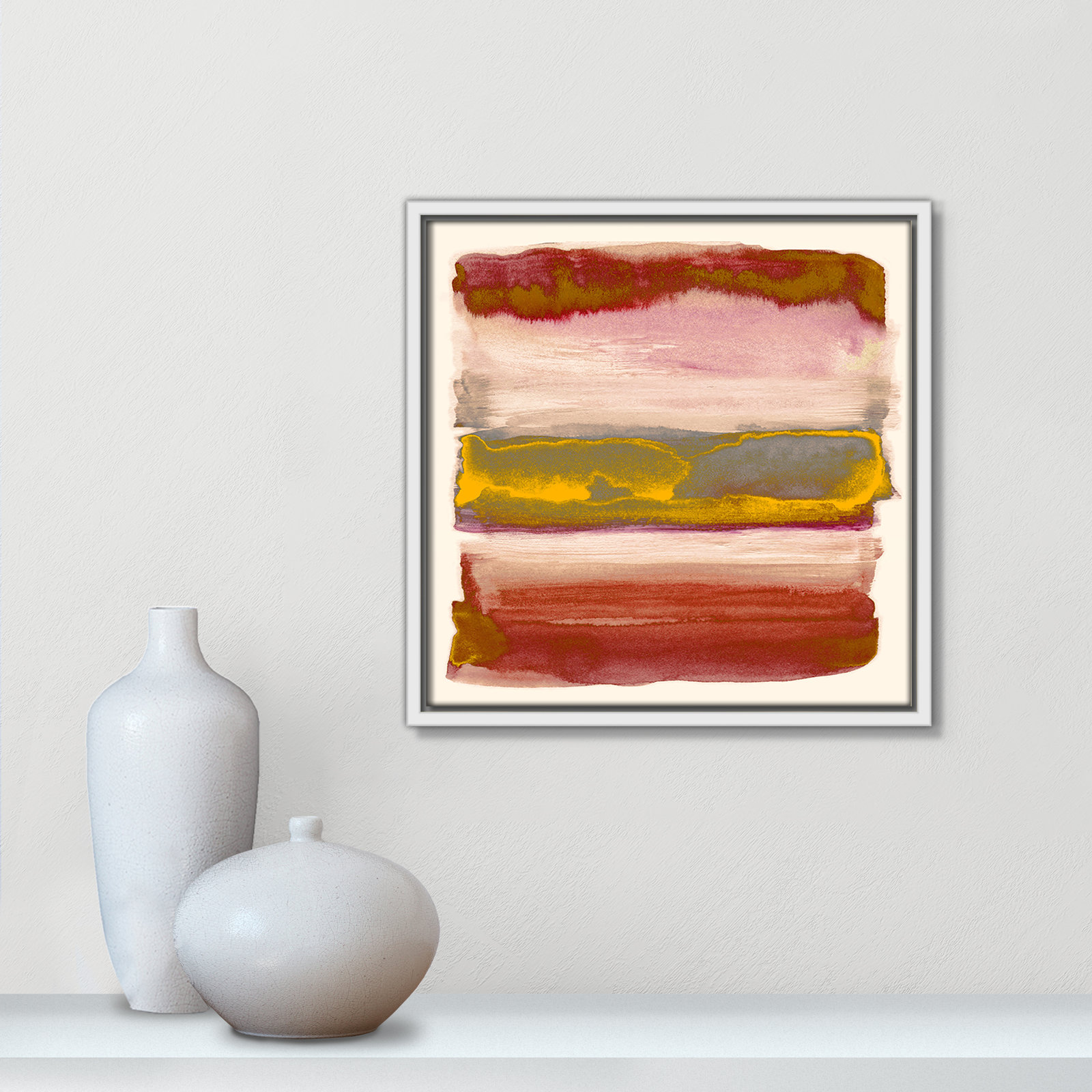 Yellow Sky II Print by Nan, White, 13.5" H x 13.5" W
