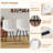 45'' Round Dining Table Set With 4/6 Upholstered Chairs-1519717180-1519717181