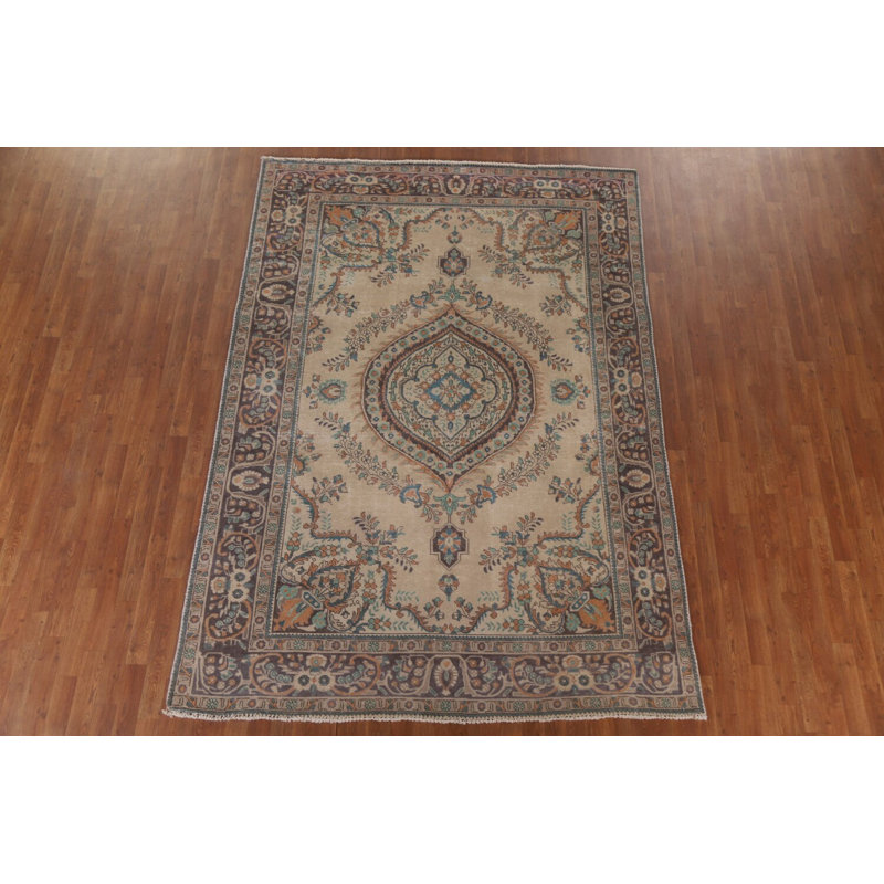 Distressed Wool Traditional Area Rug 7x10