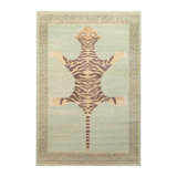 Distressed Homage Hand Knotted Wool Animal Print Area Rug