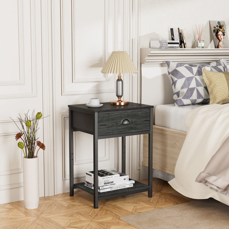 Table de chevet Berend, Noir