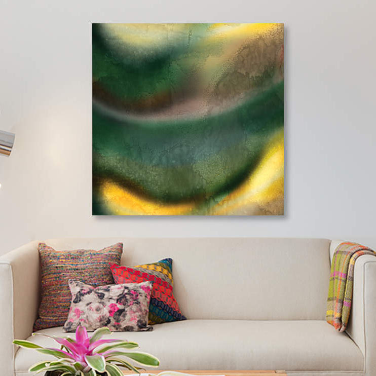 « woosh i », impression sur toile, H 37 po x l 37 po x P 1,5 po, Pas de tapis, Toile tendue