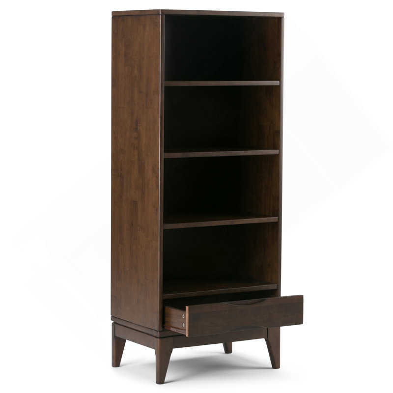 Bibliothèque avec rangement - Brun noyer