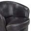 Chaise d'appoint, fauteuil de fonction pivotant pour meubles de salon, revêtement en cuir fleur gris, revêtement en bois massif