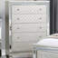 Commode de chambre à coucher à 5 tiroirs 1 pièce Glam