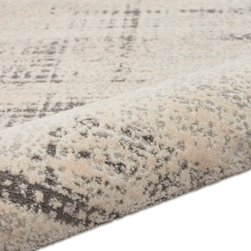 Southwestern Machine Made Power Loom Wool/Polyester Area Rug in Beige, Rectangle 2'2" x 3'9"
