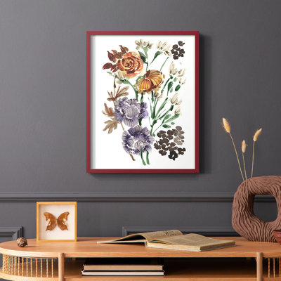 Garden Bouquets I Framed Print - Solid Wood