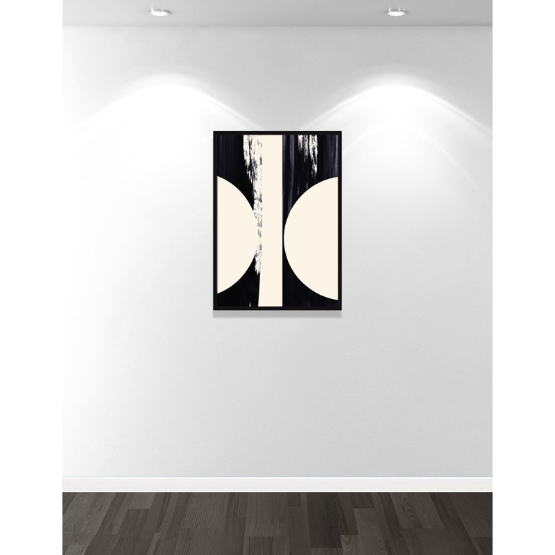 Sablier par Aoibhne Hogan - Reproduction d'art sur papier encadrée, Papier noir satiné, H 35,5 po x l 25,5 x P 0,75 po