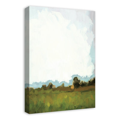 «Abstract Green Field Landscape», reproduction d'art sur toile tendue