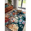 Stapleton Wool Floral Area Rug in Navy/Burnt Orange-63003448