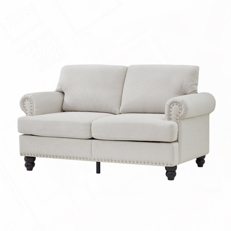 Revêtement en polyester rembourré avec clous, Polyester beige