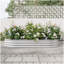 Grand lit de jardin surélevé ovale en métal pour plantes, légumes et fleurs - Argent