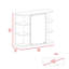 Armoire à pharmacie Milan, miroir à six tablettes extérieures, trois tablettes internes - noir-321750143
