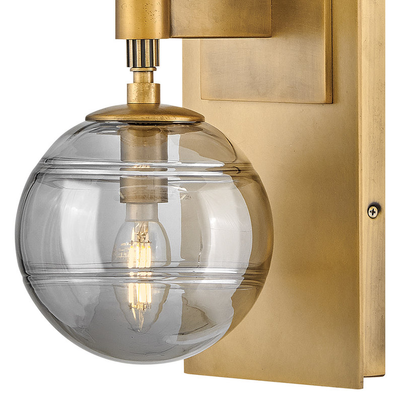 Oberon Steel Armed Sconce, Heritage Brass