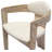 Maryl 20'' H Linen Upholstered Oak Armchair-64736930-64736932