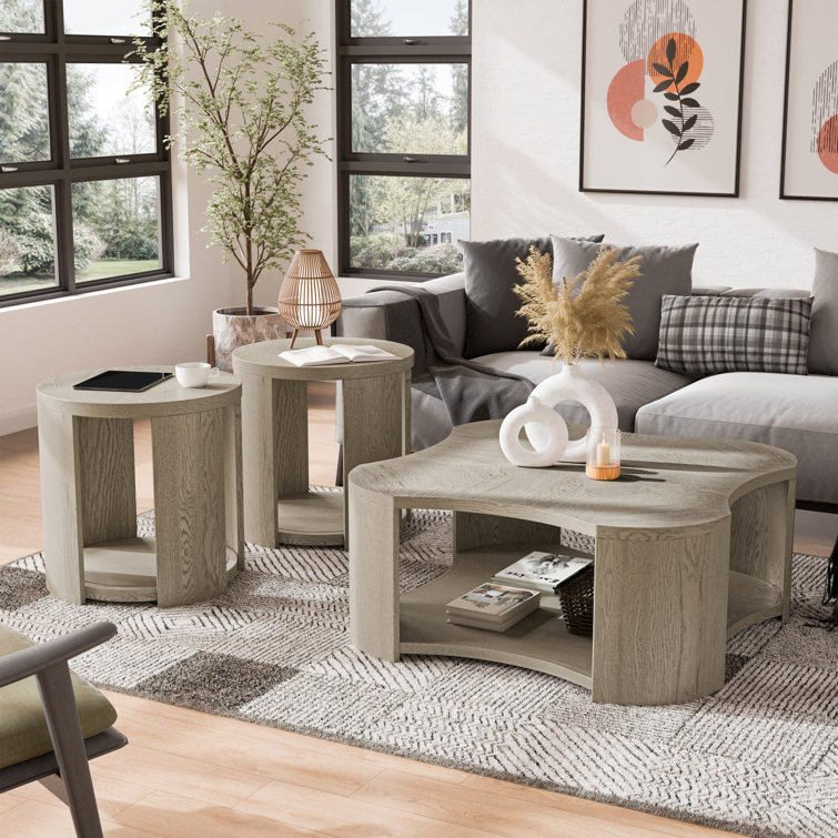 Khandis 3-Piece Set With One Coffee Table And Two End Tables