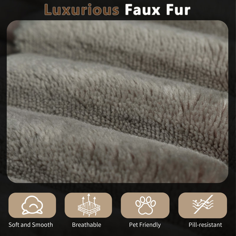 Chaise longue rembourrée rembourrée avec coussins, Camel