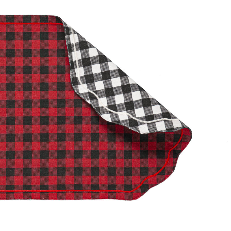 Lenia Cotton Plaid Oval Placemat