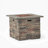 32'' STONE SQUARE MGO FIRE PIT W/ GREY TOP- 40,000 BTU
