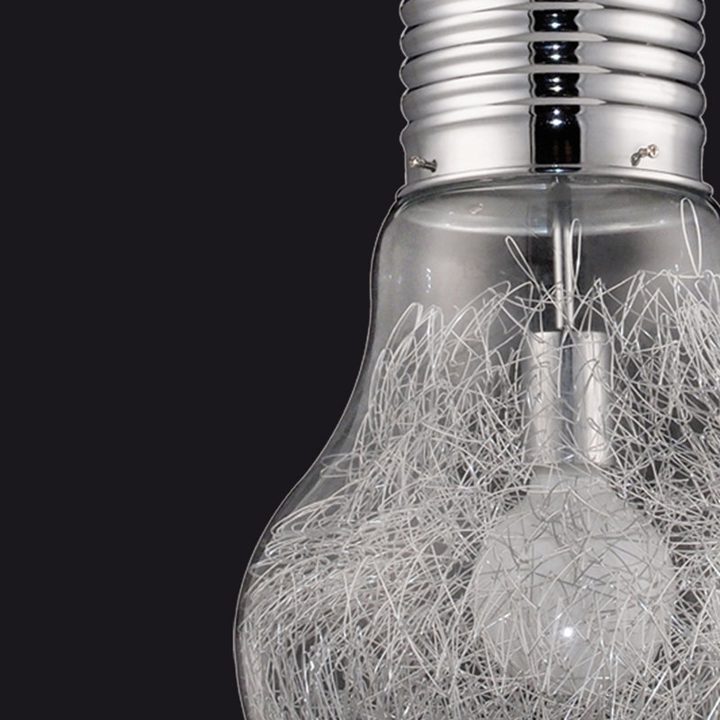 Merrin 1 - Light Nickel Bulb Pendant