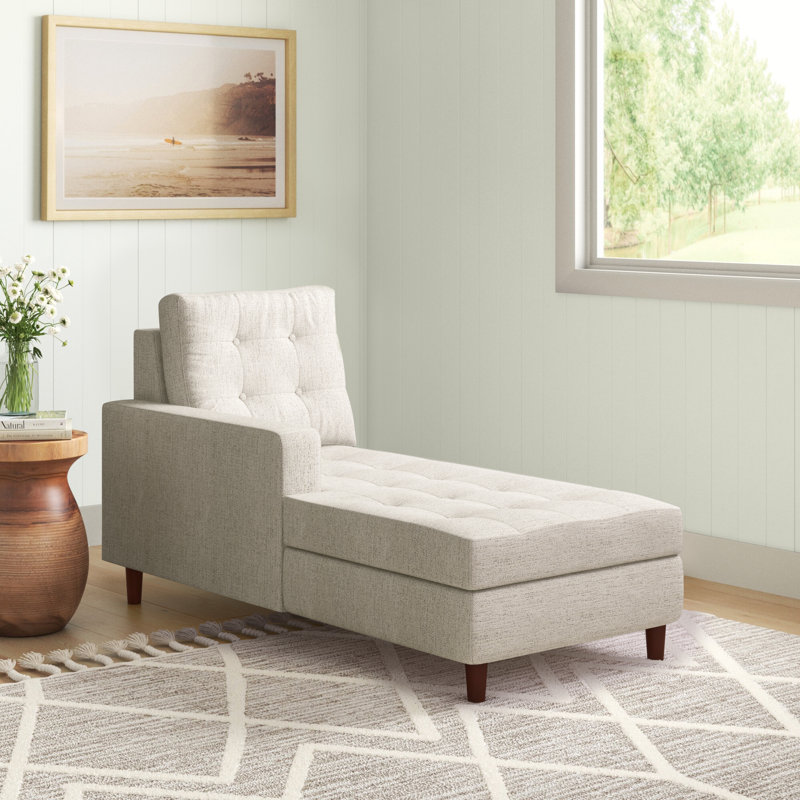 Méridienne Sharlene, 100 % polyester beige
