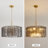 24" 8-Light Dimmable Drum Chandelier