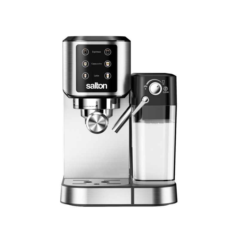 Salton 3-in-1 Espresso, Cappuccino & Latte Machine with Milk Removable Container